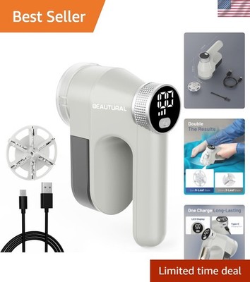 Fabric Shaver, Rechargeable Lint Remover, Electric Portable Sweater Defuzzer ...