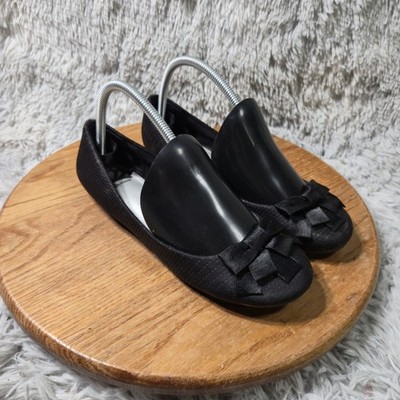 Fergalicious By Fergie Grunge Flats Womens Sz 8 Black Retro Y2K Scrunch Slip On 