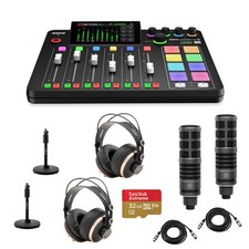 Rode RODECaster Pro II Integrated Audio Production Studio Console Bundle with 2x