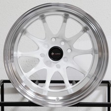 4-new 15 Vors Tr3 Wheels 15x9 4x108 0 White Rims 73.1