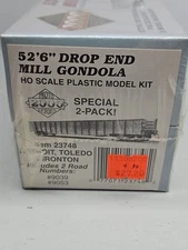 Proto 2000 HO 52' 6" Drop End Mill Gondola. Detroit, Toledo & Ironton 2 Pack