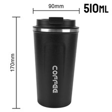 Coffee Mug Cup Flask 510ML Leakproof Insulated Thermal Travel Stainless Steel
