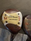 Vintage Titleist Acushnet Persimmon Golf Wood Set 1,3,5 RH Steel Shafts — photo 2