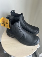 Trade Safe Coated Leather Steel Toe Men’s Work Boots UK 11 RRP £40 Brand New