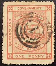Queensland Stamps BOB Newspaper and Parcels Revenue Stamp Used