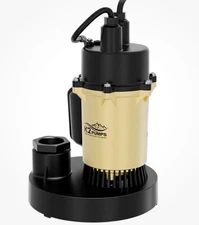 K2 Pumps Sump Pump Cast Aluminum 1/4 Hp With Direct In Tethered Switch