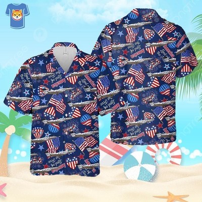Gulfstream G500 4Th Of July Design 1 Hawaiian Shirt For Men And Women
