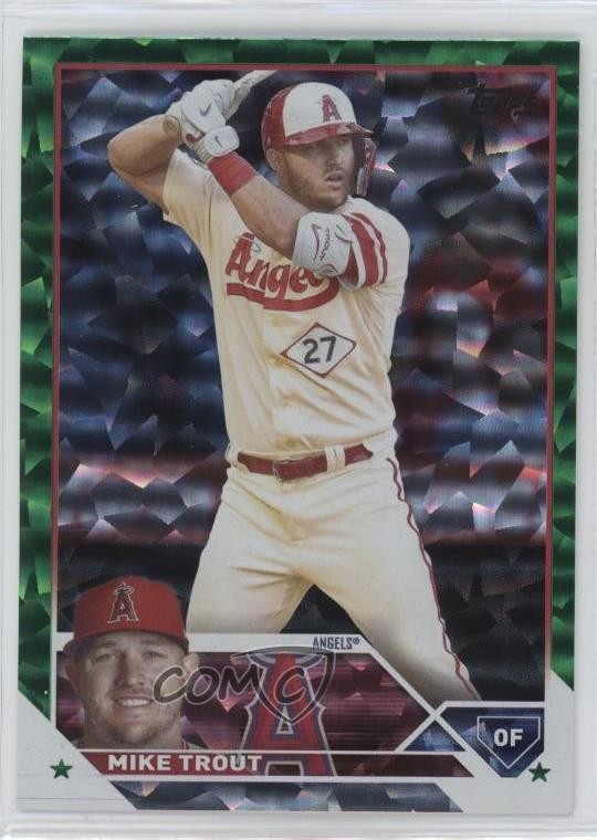 2023 Topps Series 1 Green Foil 24/499 Mike Trout #27 0o2h