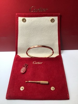 Cartier Love Bracelet 18K Small 3.6mm Yellow Gold size 19