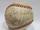 Hank Aaron Signed Autographed  Baseball Braves HOF Poor Condition No COA
