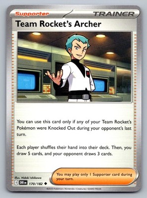 Pokemon TCG SV10: Destined Rivals Team Rocket's Archer 170/182