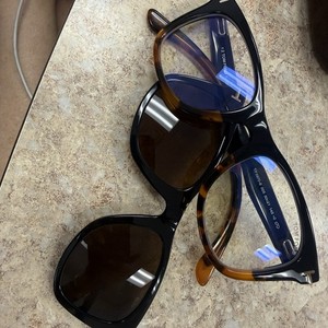 Tom Ford TF5970-B 052 Tortoise Plastic Eyeglasses Frame 50-21-145 W/Clip-ons sd*