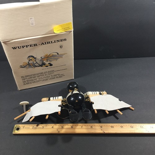 Wupper Airlines Crazy Jumpkins Wood Mobile Airplane Flying Man West Germany - Picture 3 of 4