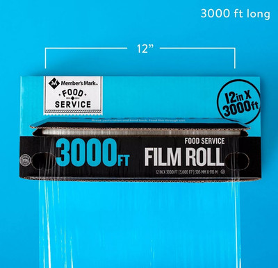 Huge Roll Foodservice Film (12'' X 3,000') FAST SHIP!