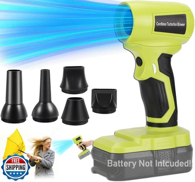 #ad Cordless Handheld Turbo Blower for Ryobi 18V Battery Leaf Blower Power Jet Fan $39.59