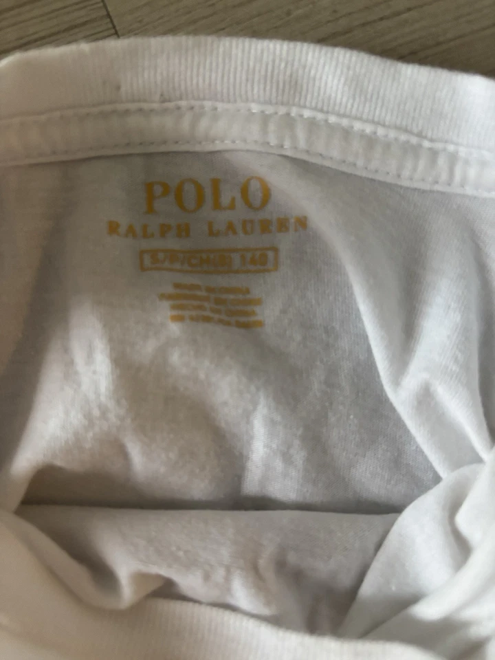 Polo Bear Ralph Lauren White T Shirt Size Children’s 8 Cute - Image 2 of 2