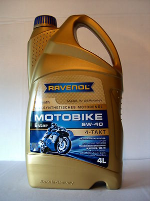 Ravenol Ester Motobike 4T Motorrad Öl Motoröl 5W40 - 4 Liter vollsynthetisch