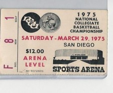 1975 NCAA Final Four Semi Finals Ticket Stub UCLA Kentucky Syracuse Louisville