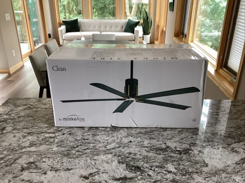 60" Minka Aire Clean:  M684L  MBK-BN:Modern Ceiling Fan with Remote:  NEW SEALED - Picture 6 of 6