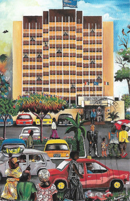 Abidjan, Elfenbeinküste (Elfenbeinküste) - Hotel Hilton - Postkarte, Briefmarke 1987 pmk