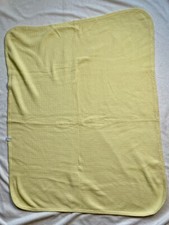 VTG Carters Yellow 100% Cotton Waffle Weave Thermal Baby Blanket Made in USA