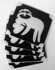 BM991 GLITTERTATTOO 10 stencil SLOTH heart animal let's hang out glitter tattoo