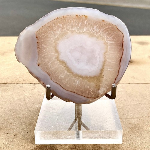 292G Naturalny plaster agatu Geoda Polerowany kryształ Kwarc Kamień szlachetny Leczenie - Zdjęcie 10 z 12