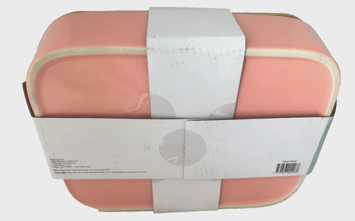 Pink Ceramic Casserole Dish w/Bamboo Lid Oven Micro Dishwasher Safe Easter - Picture 7 of 7