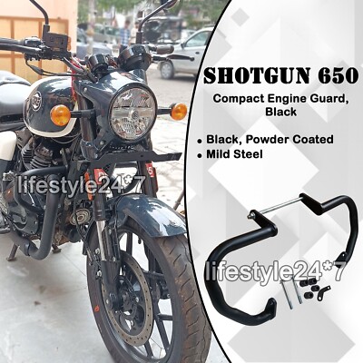 Passend für Royal Enfield ''Compact Engine Guard Pair, Black'' für Shotgun 650