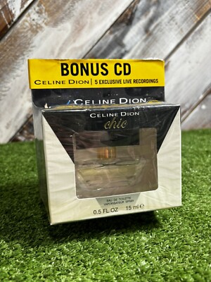 chic by CELINE DION .5 FL OZ Perfume new sealed bonus CD Live Recordings RARE!