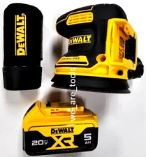 DeWalt DCW210 20V Cordless 5" Orbital Sander, DCB205 5.0 AH Battery 20 Volt