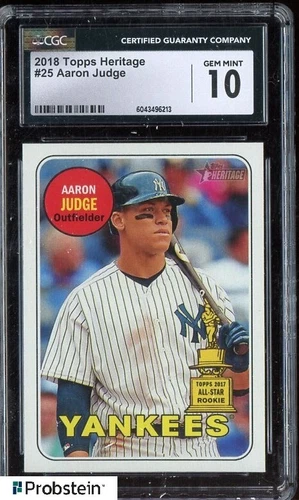 2018 Topps Heritage #25 Aaron Judge New York  Yankees CGC 10 GEM MINT