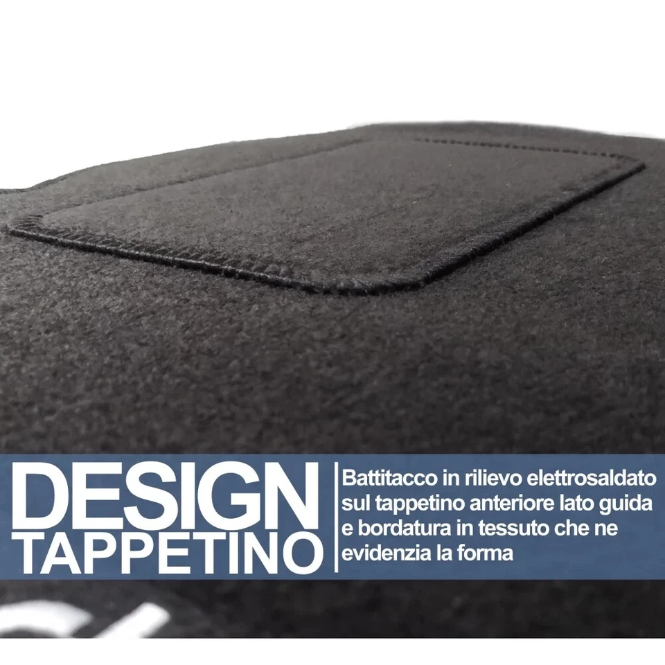 Tappetini auto in moquette con strappi compatibili con MITO - Immagine 4 di 4