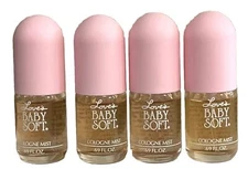 4 Love's Baby Soft by MEM cologne mist spray  0.69 oz each  2 to 5 % low glass