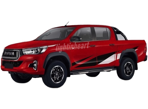 Graphics Racing Stripe Car Sticker For Toyota Hilux GR Sport Side Door Decals - Bild 3 von 6