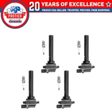 Set of 4 Ignition coil + Spark Plug Compatible with 1999-2004 Chevrolet Tracker