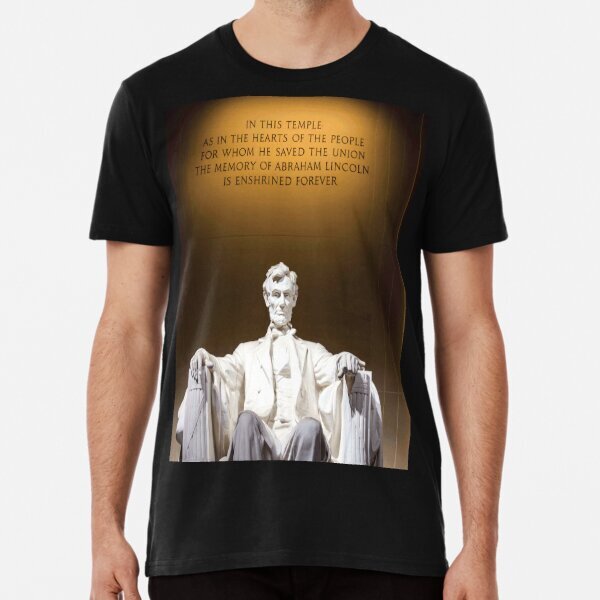 ABRAHAM LINCOLN Pop Art Retro American President Premium T-Shirt S-5XL