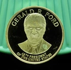 President Gerald R Ford Franklin Mint Proof Art Round 92.5% Silver
