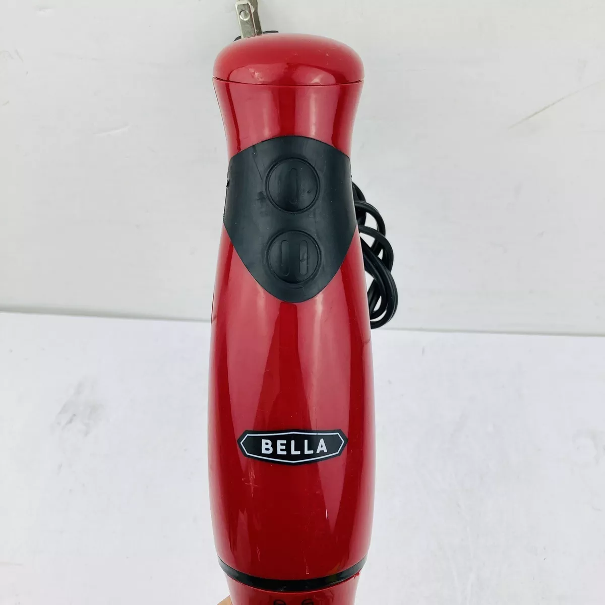 BELLA Immersion Hand Blender With Whisk Attachment Red HB1908KB-ET