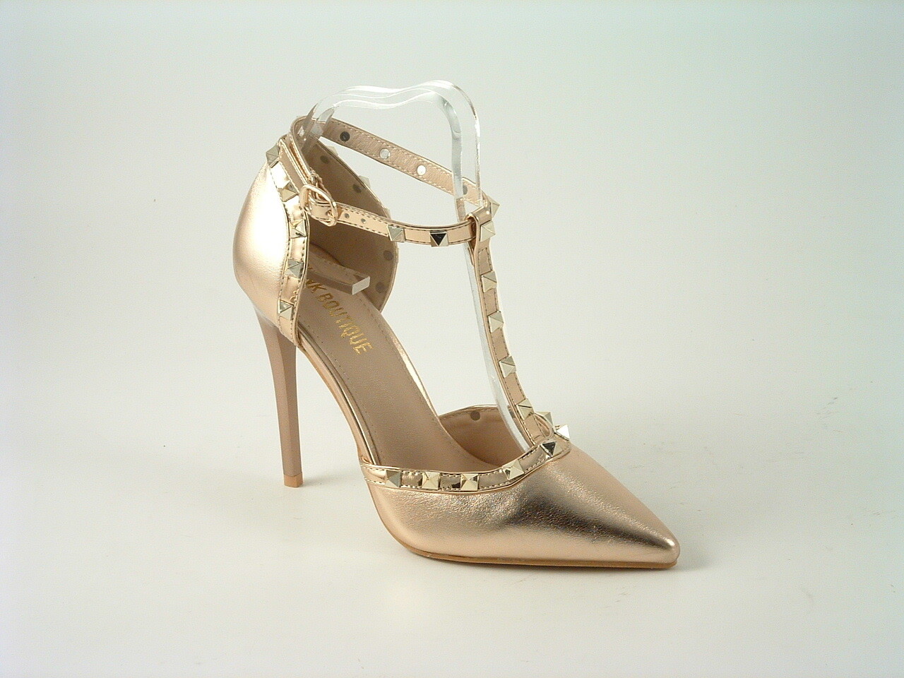 rose gold heels prom