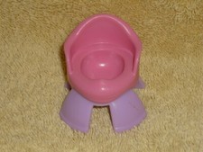 Fisher Price Loving Family Dollhouse Pink Bathroom Baby Potty Chair Seat