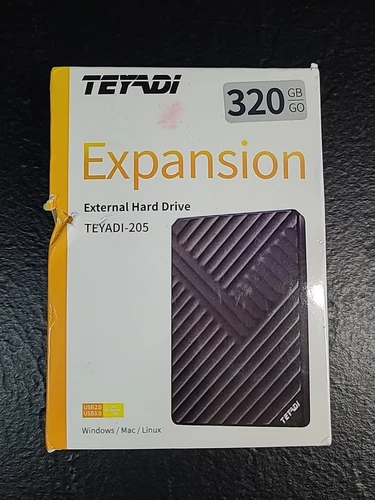 TEYADI External Hard Drive 320GB Ultra Slim Portable 320GB black-image