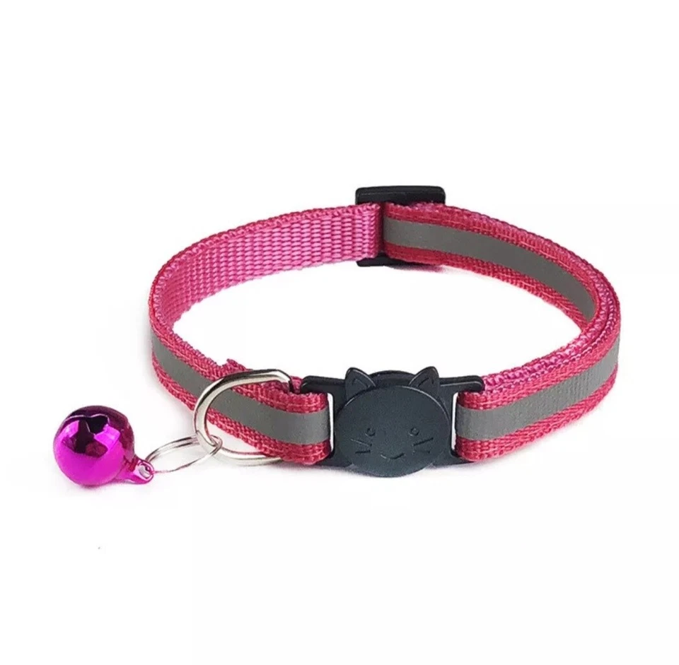 CAT Collar Reflective with Safety Release Breakaway Buckle Kitten Puppy Pet Bell - image 4 of 4