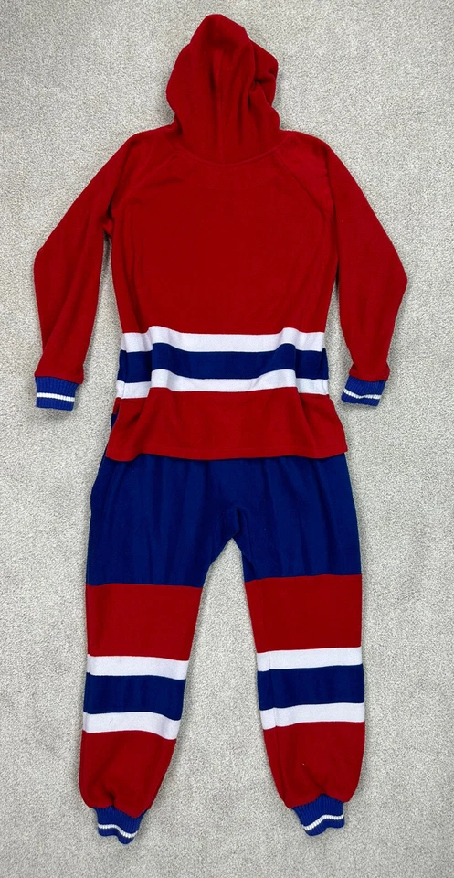 Calcetín de hockey Montreal Canadiens para hombre XS una pieza cremallera NHL pijama Foto 3 de 4