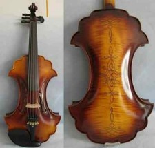 baroque style song 5 strings carving back violin 4/4 with strong deep tone