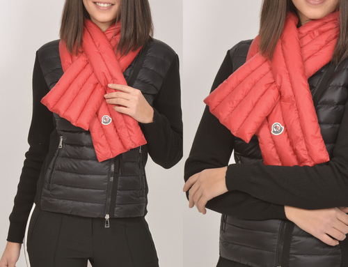 MONCLER Daunenschal Sciarpa Down Puffer Scarf Schal Mufflers Stola Gesteppte New - Bild 10 von 15