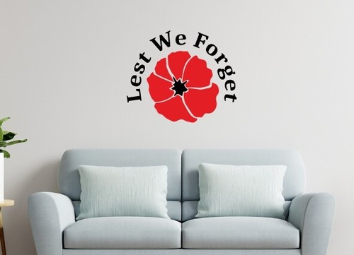 Pegatina del Día del Recuerdo No Olvidemos Amapola Soldado Decoración Patriótica Vinilo Cita - Imagen 13 de 19