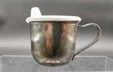 Vintage Leonard Silverplated Baby Sippy Cup With Lid Made in Hong Kong