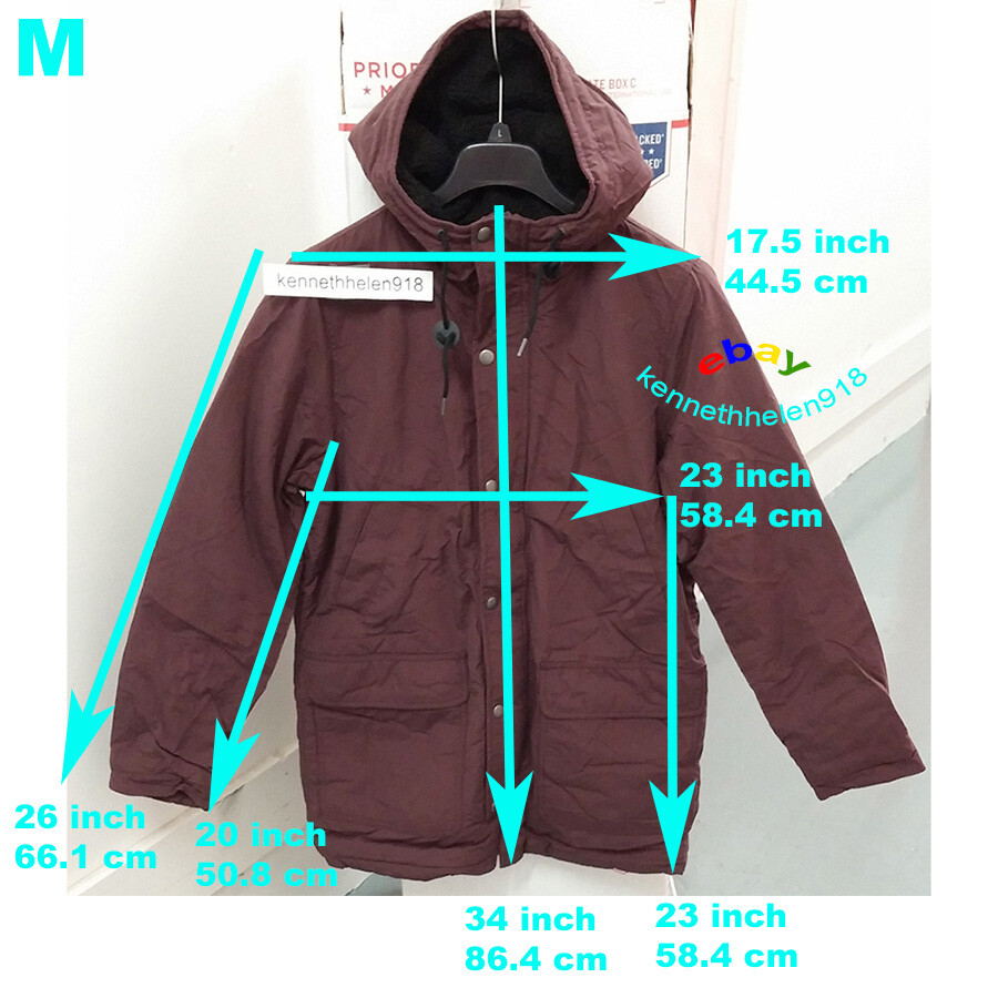 ABERCROMBIE & FITCH SHERPA COTTON PARKA JACKET COAT BURGUNDY ABERCROMBIE & FITCH SHERPA COTTON PARKA JACKET COAT BURGUNDY