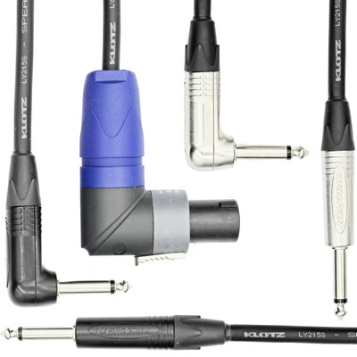 Neutrik rechter Winkel SpeakON zu Klinke 2-adrig Klotz Kabel Verstärker zu Lautsprecherkabel